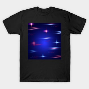 Cyberscape Neon Glitches T-Shirt